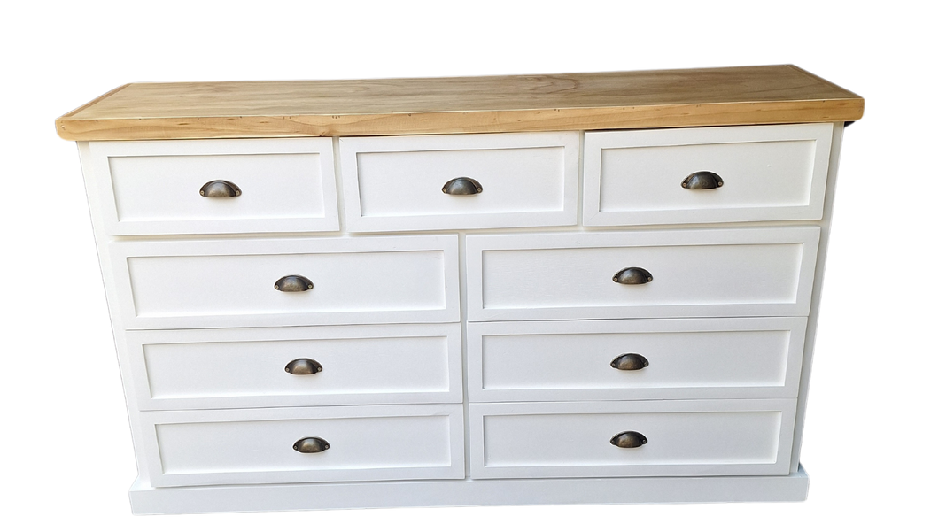 Comoda Rustica Blanca Bicolor Pardo 150-0