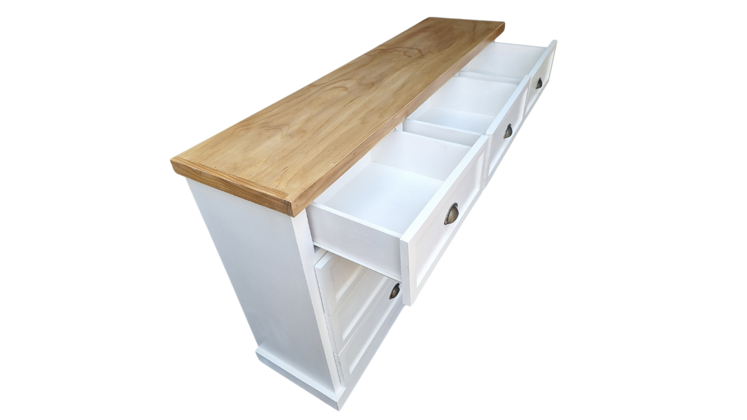 Comoda Rustica Blanca Bicolor Pardo 150-1