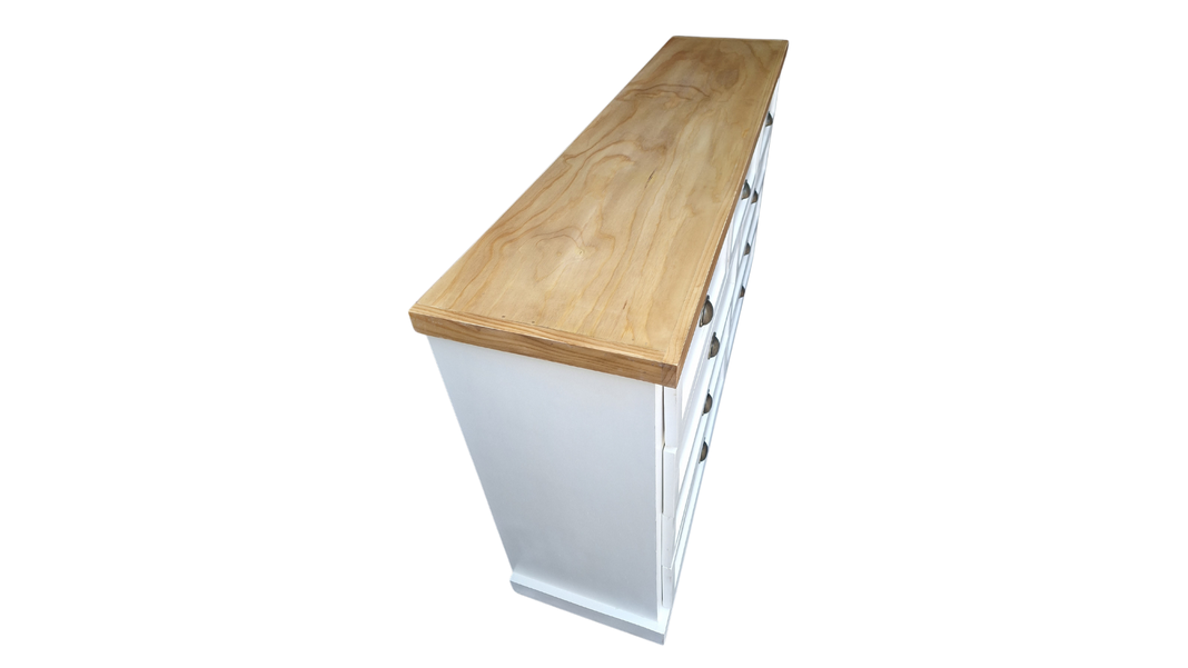 Comoda Rustica Blanca Bicolor Pardo 150-2