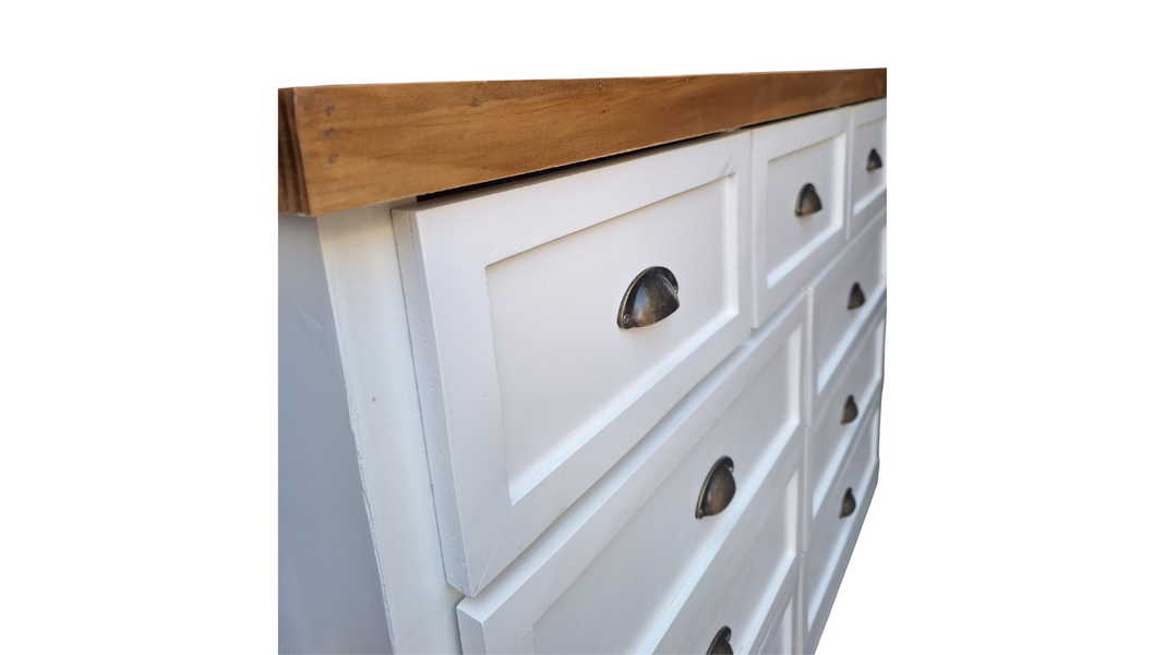 Comoda Rustica Blanca Bicolor Pardo 150-4