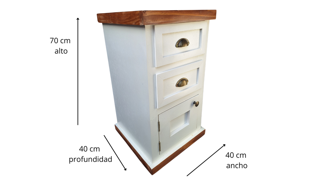 Velador Kit Rustico Bicolor Blanco-3