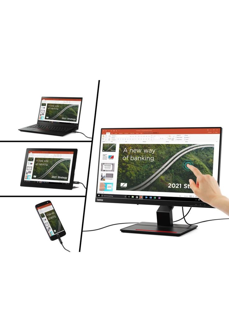 Monitor ThinkVision T24t-20 USB-C + HDMI Touch 24''-6