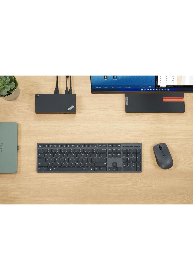 Combo Teclado y Mouse Inalámbrico Recargable Lenovo Professional-9