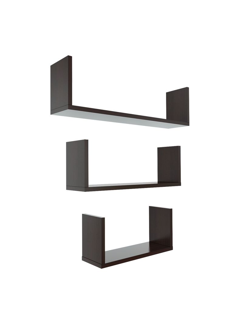 Set 3 Repisas Flotantes Wengue  RE8932-1
