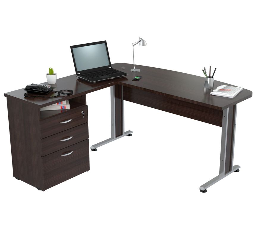 Escritorio esquinero 75cmx150cmx45 cm wengue-0