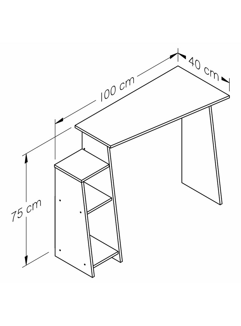 Escritorio Blanco-Arena 75x100x40 cm ES20803-5