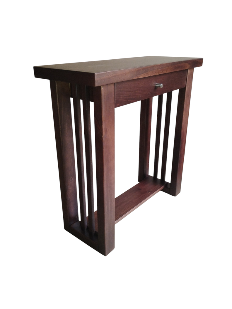Mesa de arrimo de 80 cms, modelo Caburgua, color Chocolate-0