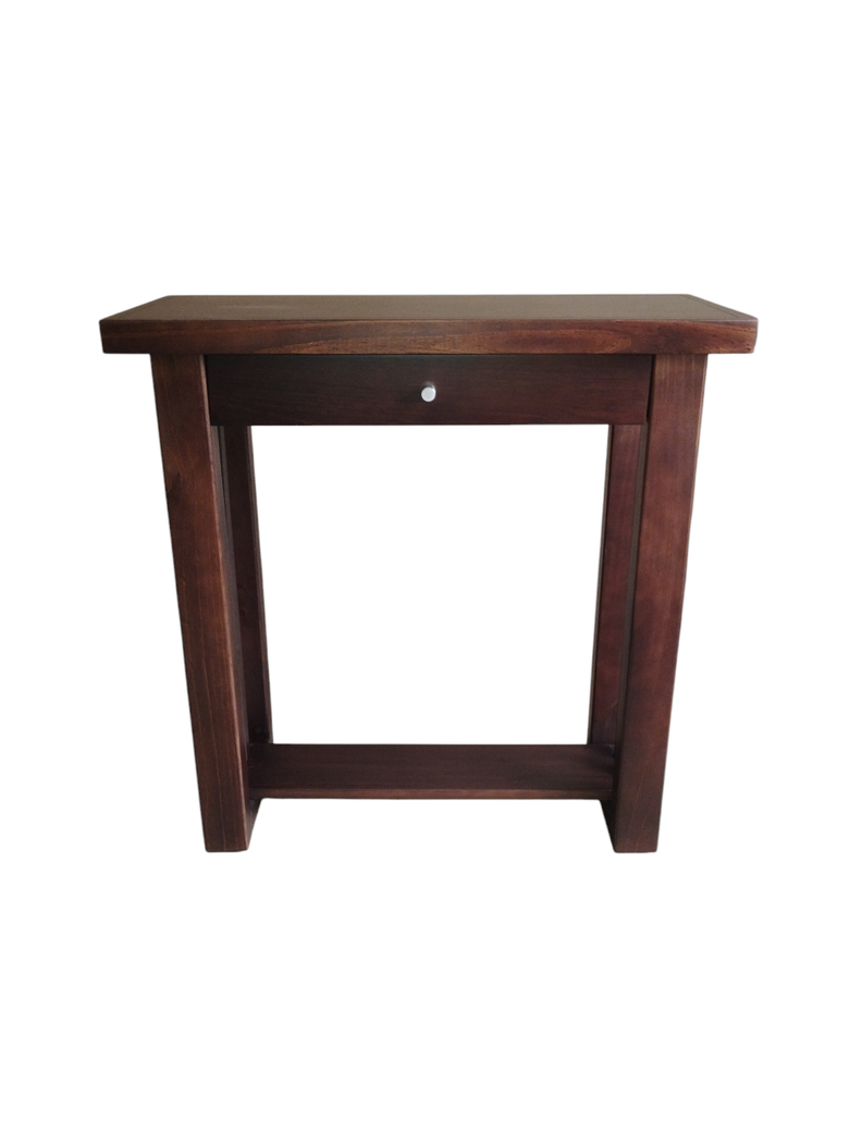 Mesa de arrimo de 80 cms, modelo Caburgua, color Chocolate-1