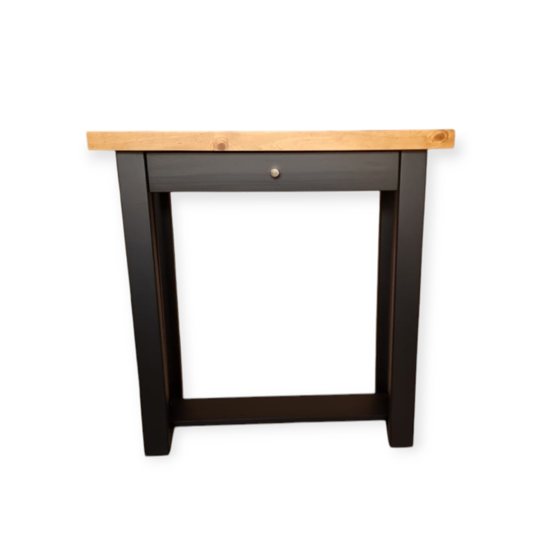 Mesa de arrimo de 80 cms, modelo Caburgua, bicolor Negro/Caramela-1