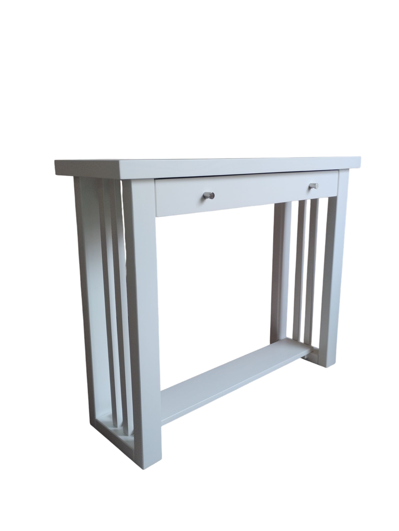 Mesa de arrimo de 1.0 mt, modelo Caburgua, color Blanco.-0