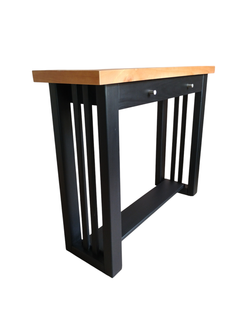 Mesa arrimo de 1.0 mt, modelo Caburgua, bicolor Negro/Caramela-0