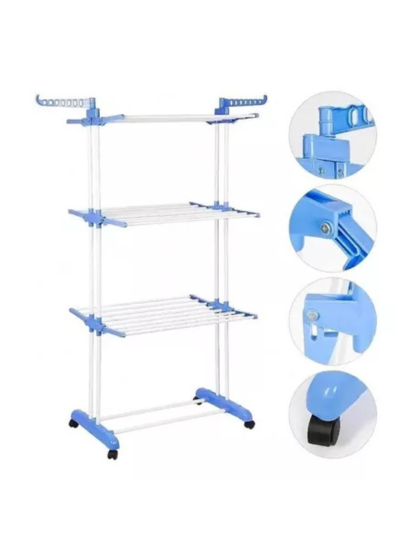 Tendedero Organizador Colgador Ropa Plegable 3 Niveles-6