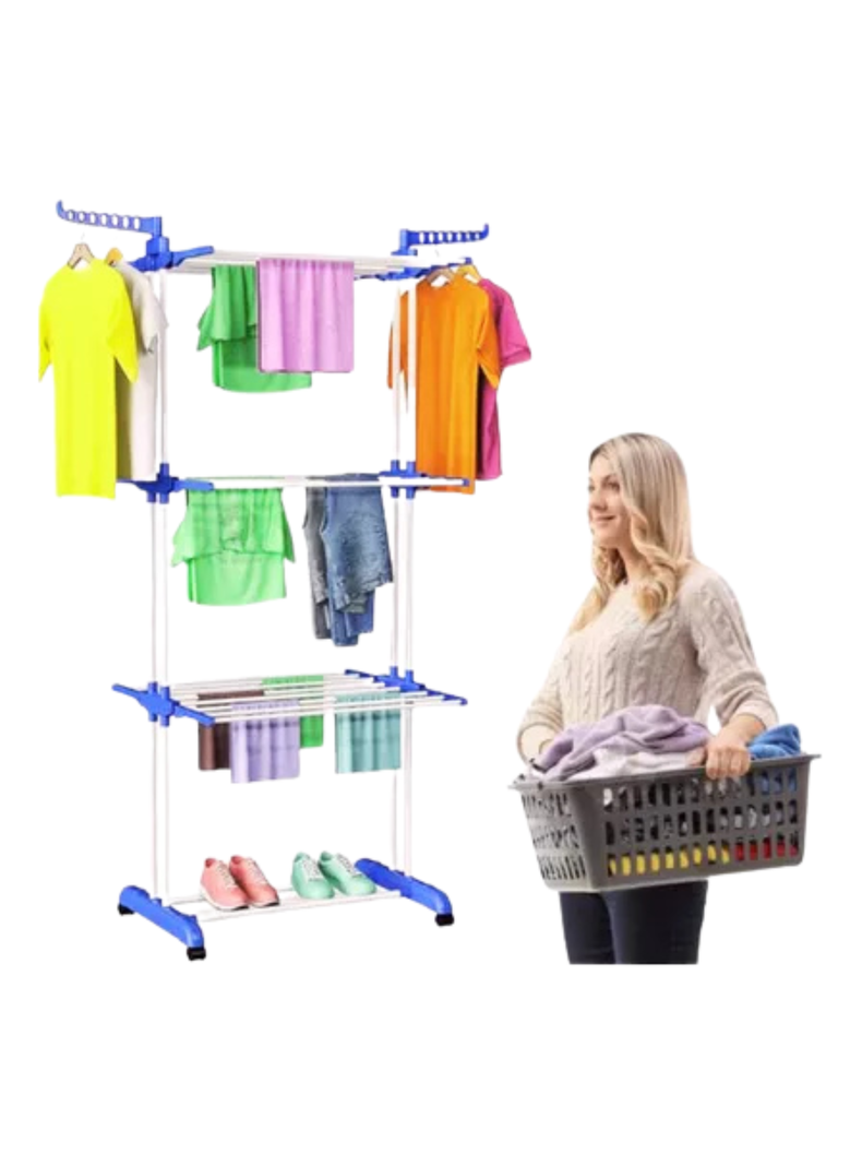 Tendedero Organizador Colgador Ropa Plegable 3 Niveles-7