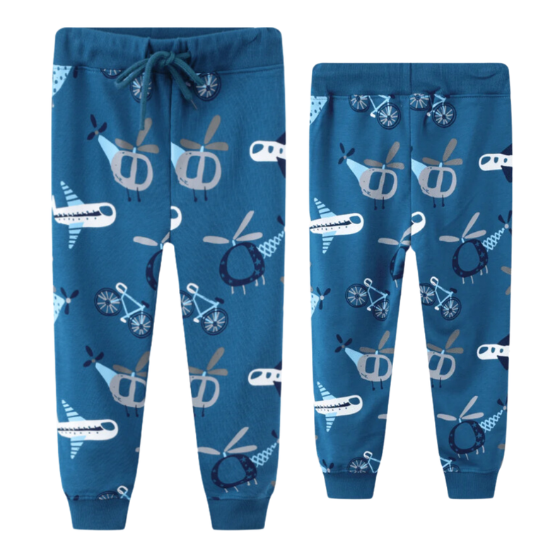 Pantalon Buzo Niño 100% Algodón Helicopteros Jump Kids-0