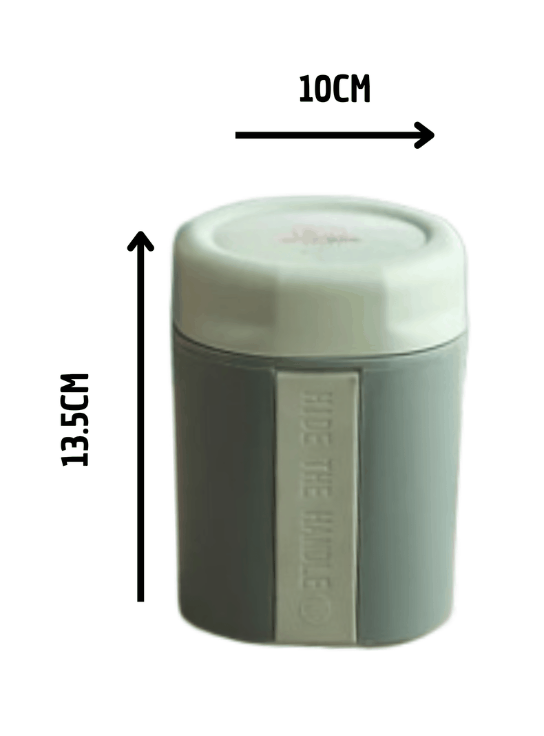 Termo Táper Térmico 500 Ml Estilo Vaso Con Tenedor Oficina Y Escolar Green-1