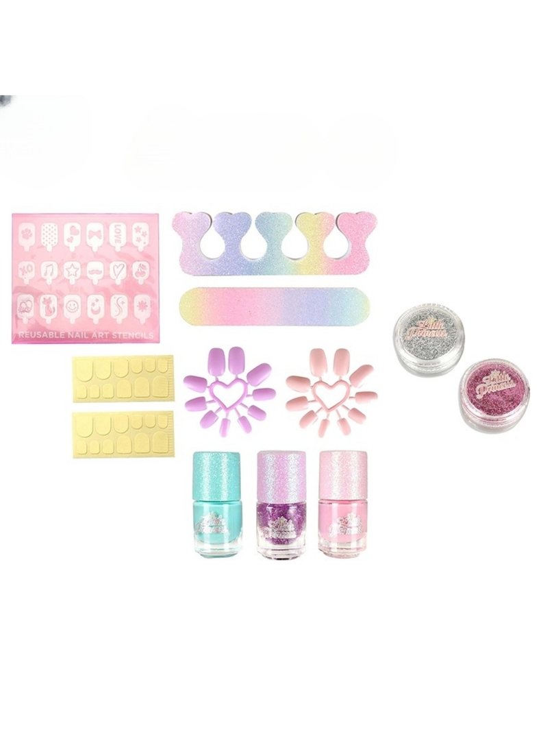 Juguete Set Manicure Lampara Secadora Corazón Para Niña-3