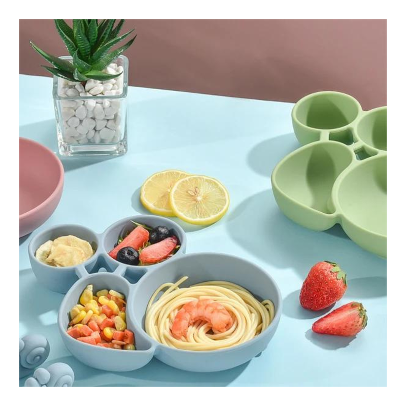 Set Plato Tenedor Cuchara Silicona Bebés Jump Kids-4