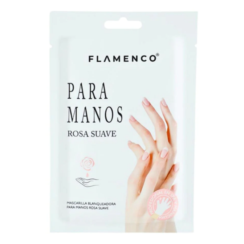 Pack 10 Mascarillas Blanqueadoras para Manos Rosas Flamenco 40ml-0