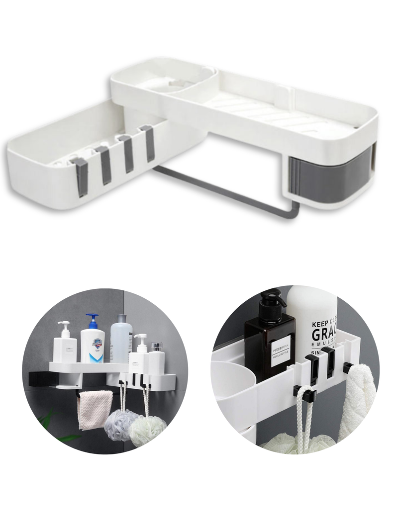 Organizador Esquinero Ajustable Multiuso para Baño y Cocina-0
