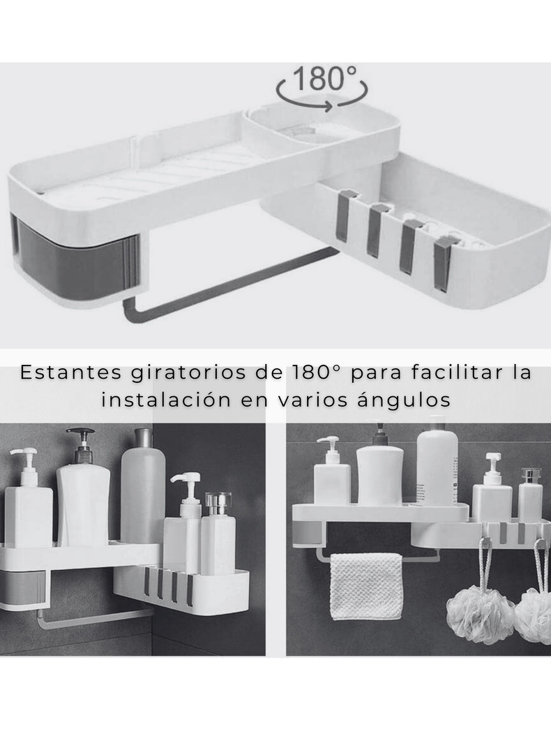 Organizador Esquinero Ajustable Multiuso para Baño y Cocina-1