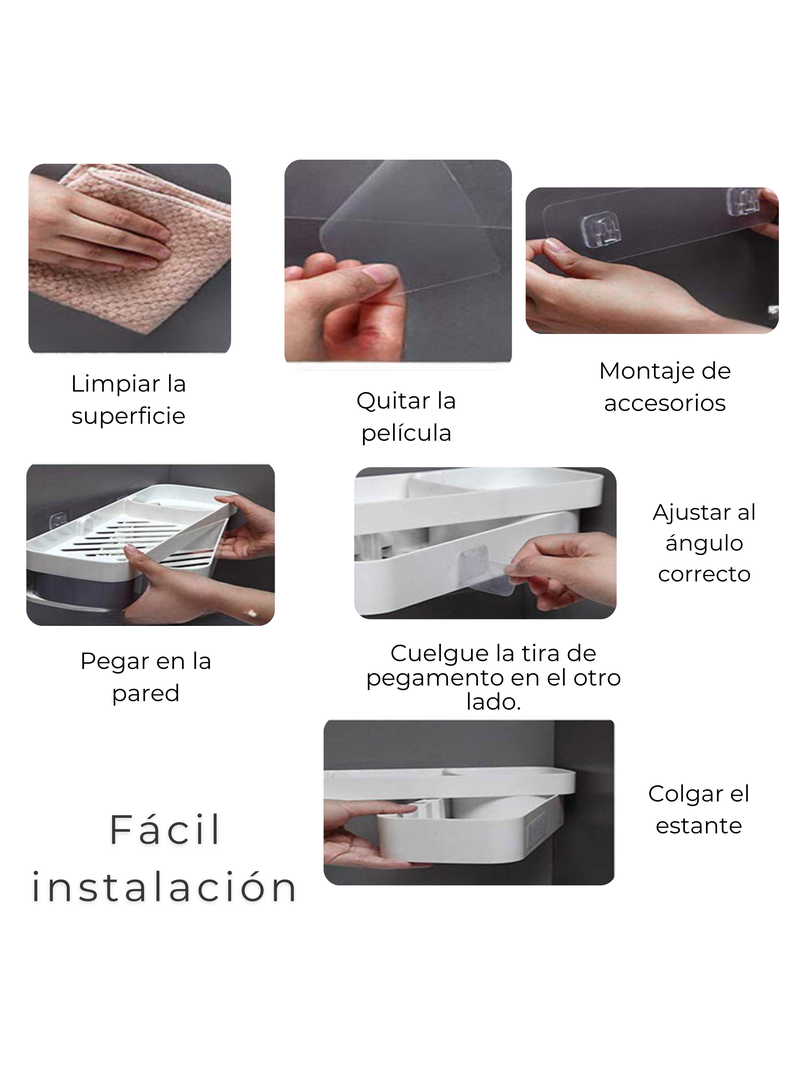 Organizador Esquinero Ajustable Multiuso para Baño y Cocina-5