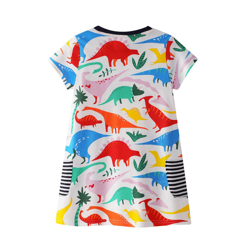 Vestido Manga Corta Niña Dinosaurios Jump Kids-1