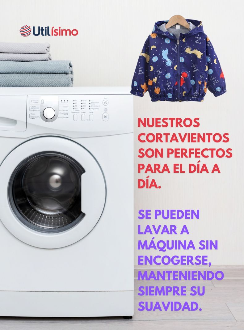 Cortaviento Impermeable Chaqueta Estampado Niño Y Bebé Jump Kids Dark Blue Dinosaur-6