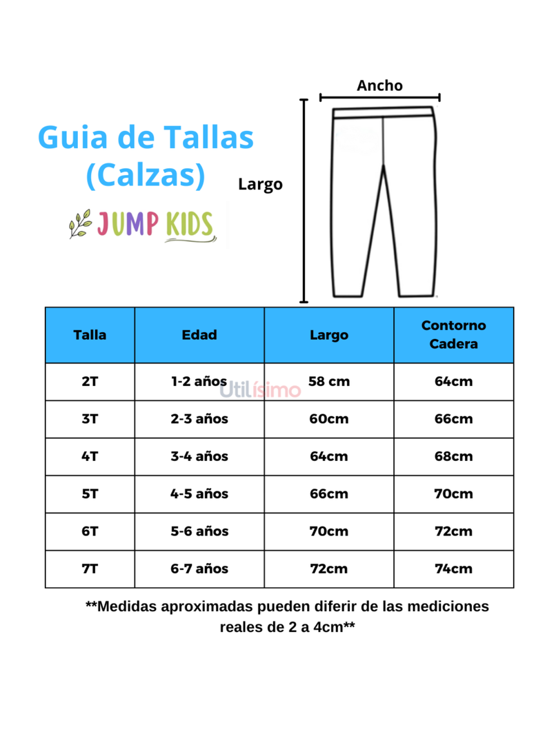 Calzas Niña Unicornio Con Globos Gris Jump Kids 100% Algodón-2