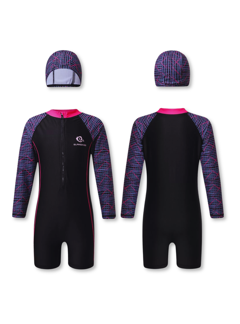 Traje de Baño Enterito Sport Manga Larga Niña 7a12 Años Jump Kids-3