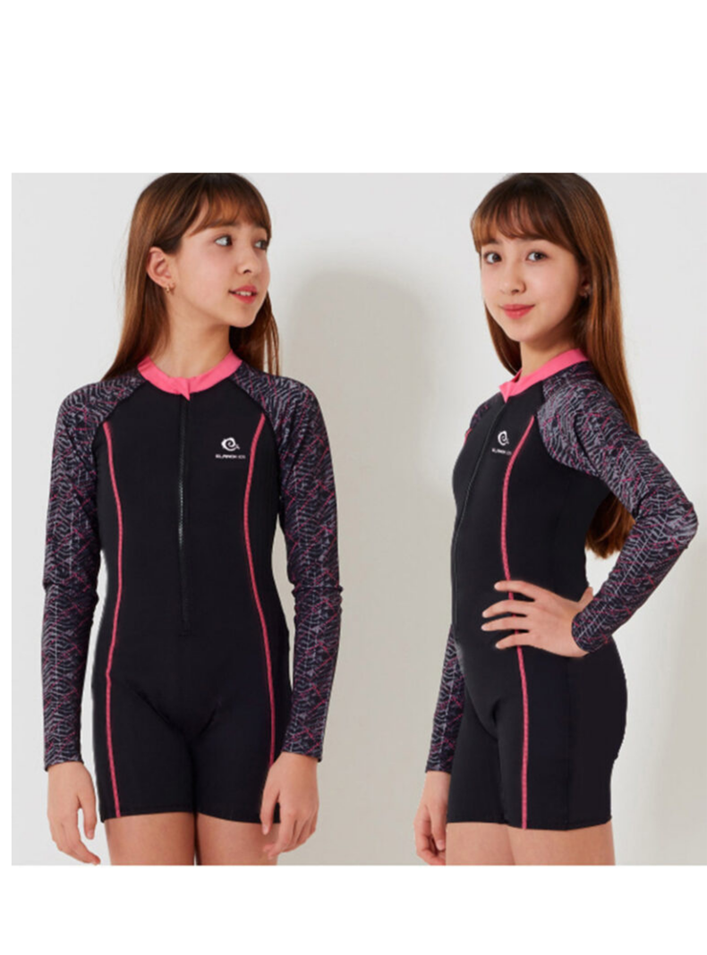 Traje de Baño Enterito Sport Manga Larga Niña 7a12 Años Jump Kids-7