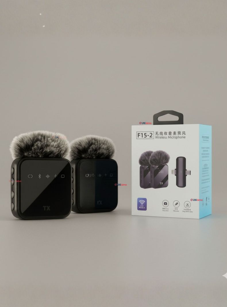LINE Pack 2 Micrófonos Inalámbrico 3 En 1 Para Celular iPhone Android Profesional