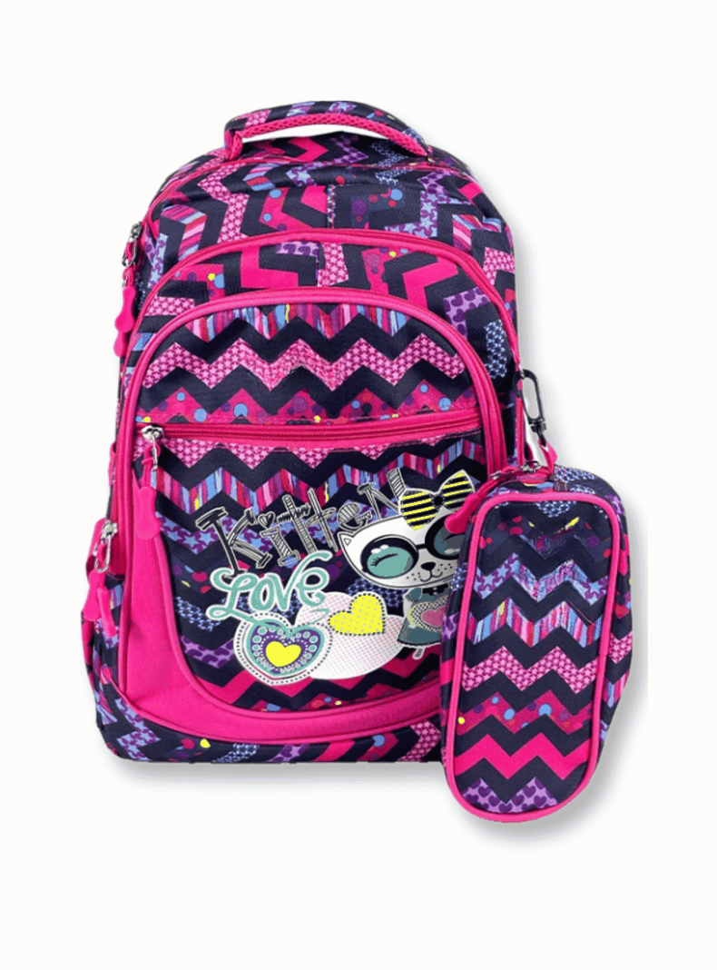Mochila Con Lonchera Y Estuche 45CM Estampado Variados Niña Geometric-3