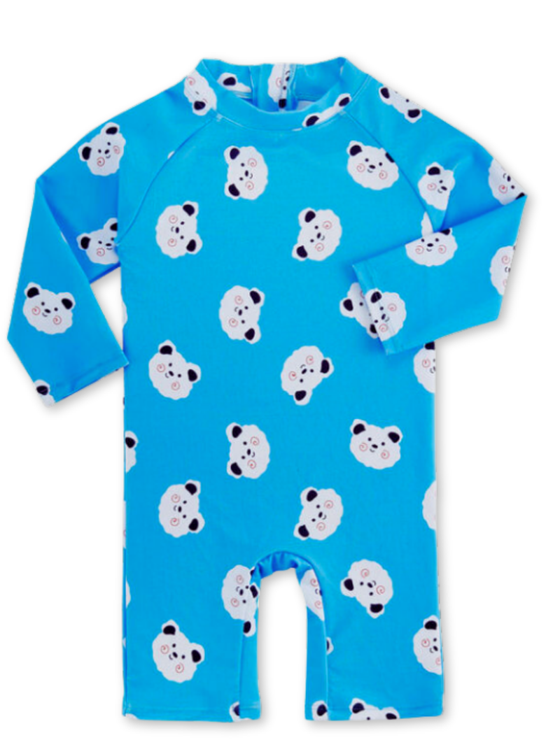 Traje de Baño Enterito Manga Larga Niño Jump Kids Azul-1