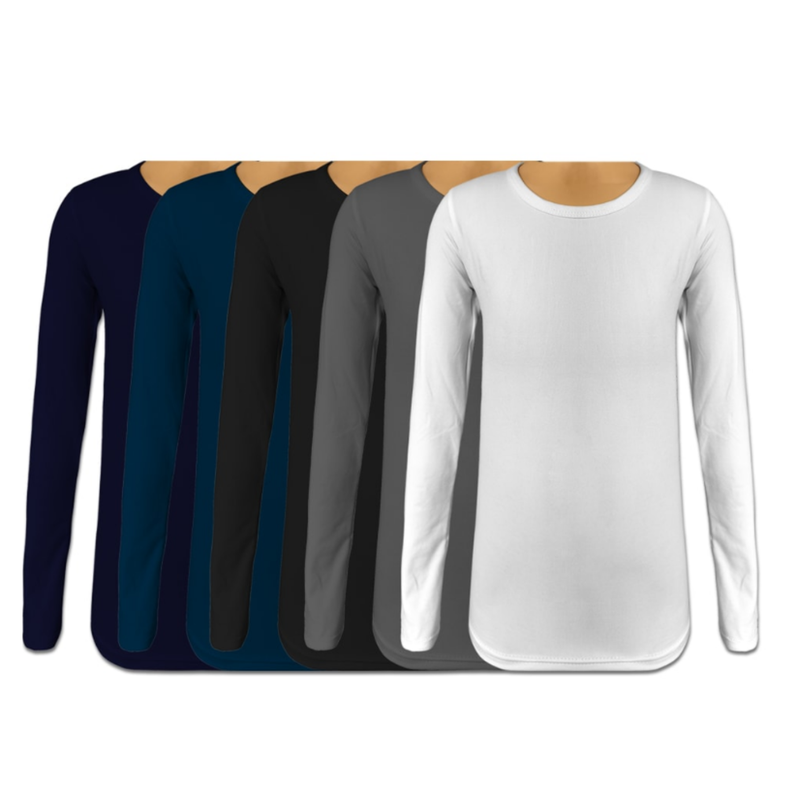 Camiseta Bambú Primera Capa Invierno Niño Cuello Redondo-6