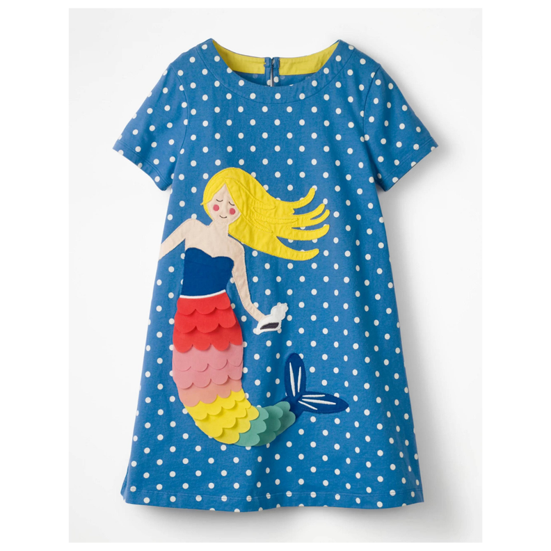 Vestido Manga Corta Niña Sirena Rubia Jump Kids-0