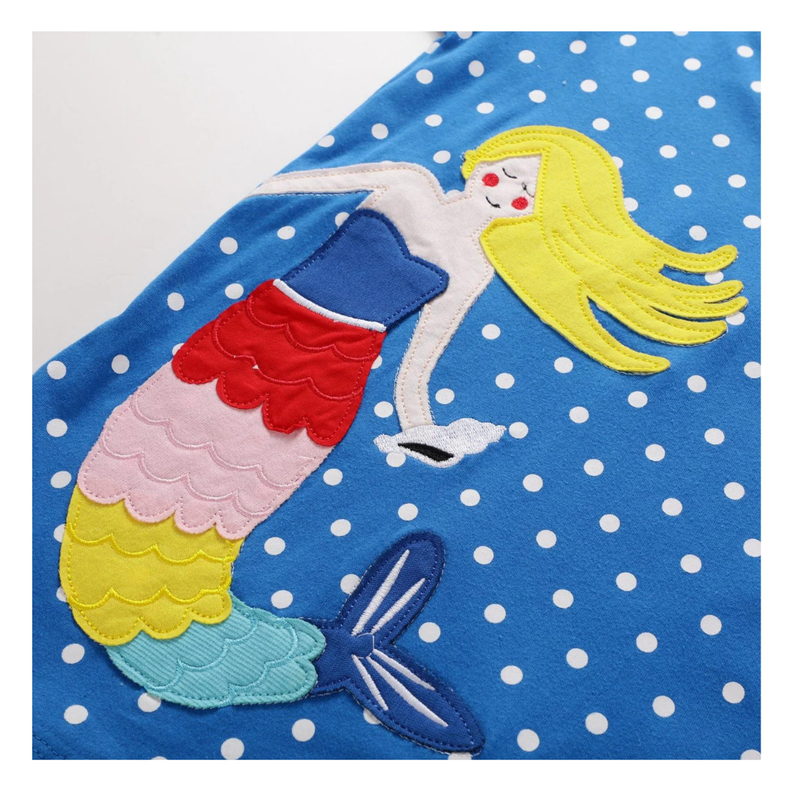 Vestido Manga Corta Niña Sirena Rubia Jump Kids-3