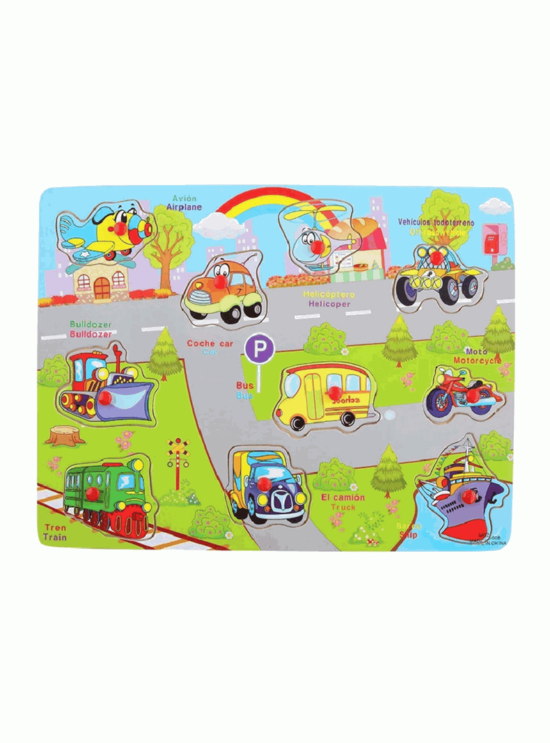 Puzzle Rompecabezas Madera 2 a 4 años Bebé Niño Niña-4