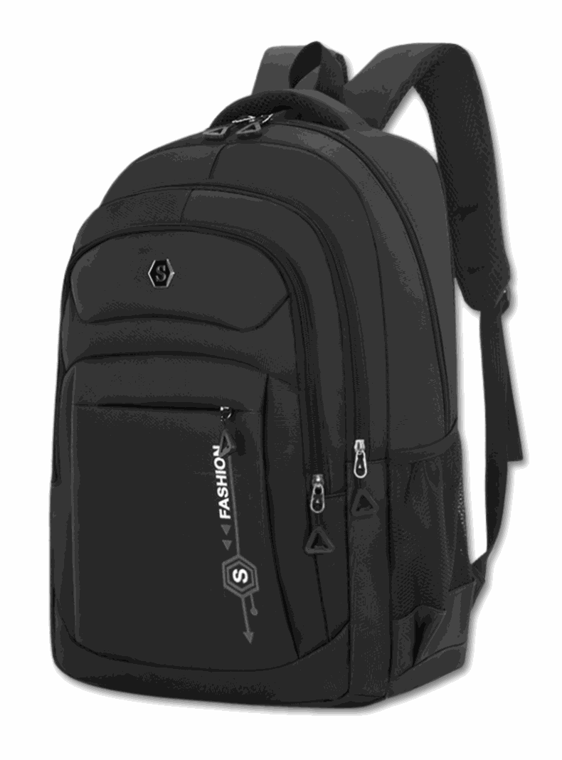Mochila Escolar Juvenil y Universitario 45cm Diseno Multifuncional Black