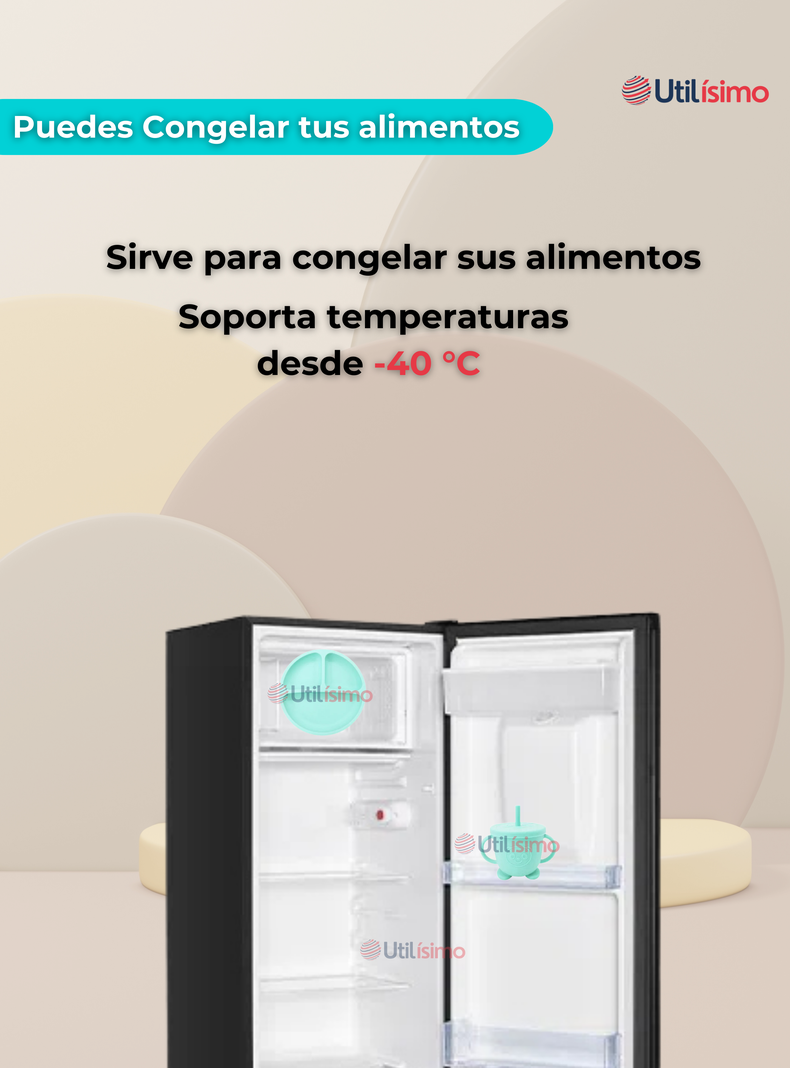 Set De Alimentación Bebé Silicona Con Vaso 5 Piezas Libre BPA Turquesa-4