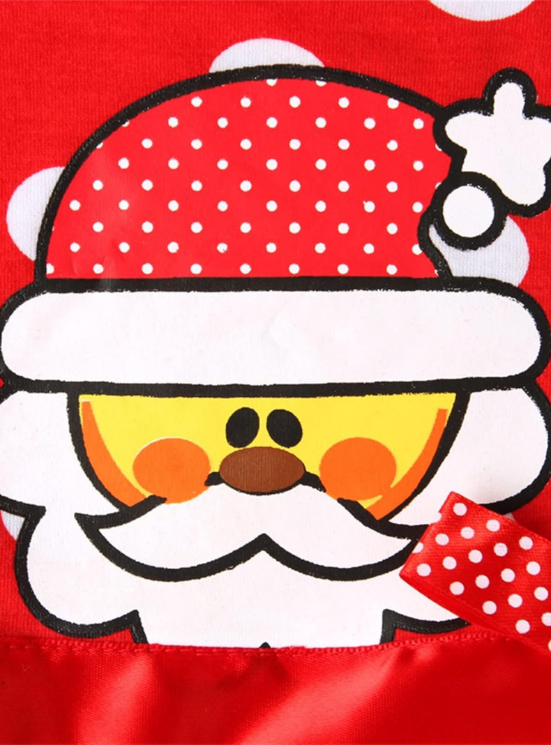 Vestido de Navidad para Niñas con Tul Manga Larga 2 a 6 años Papá Noel-3