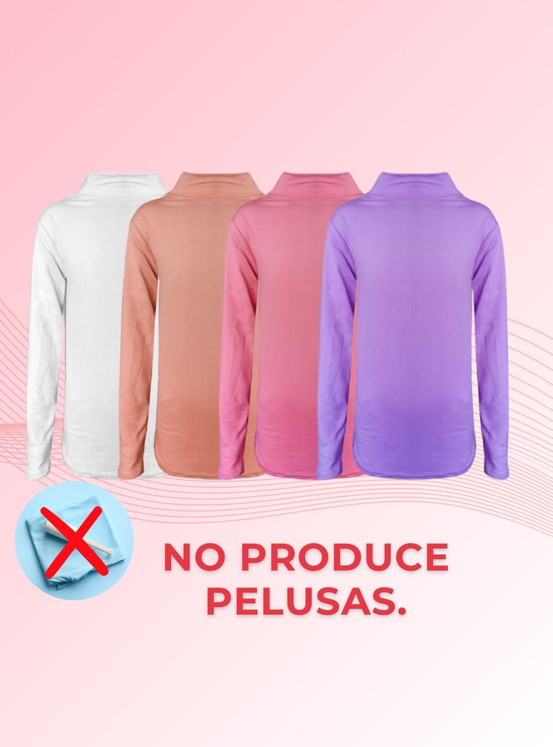 Pack 3 Camisetas Polera Bambú Beatle De Niña Primera Capa-6
