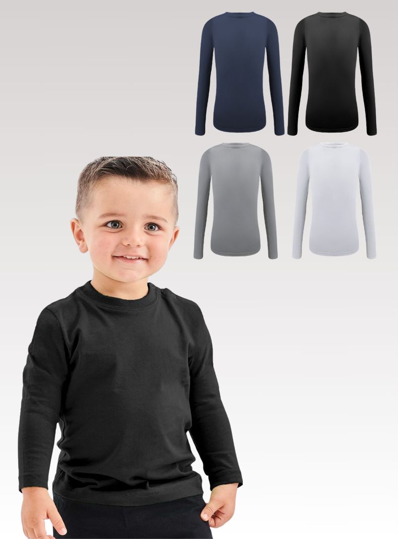 Pack 3 Camisetas Poleras Polar Primera Capa Nino