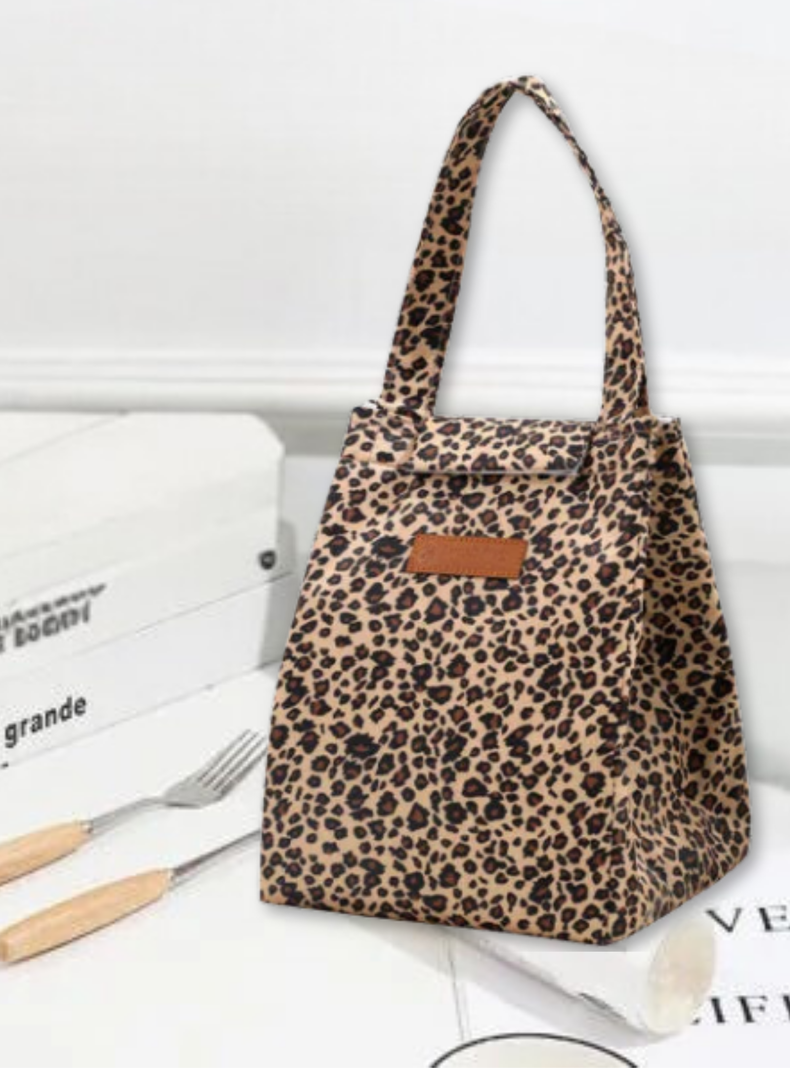 Lonchera Térmica Estampada Bolsa de Mano para Picnic Portátil Animal Print-0
