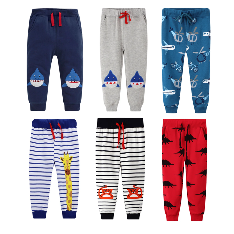 Pantalon Buzo Niño 100% Algodón Rayas Jirafa Jump Kids-1