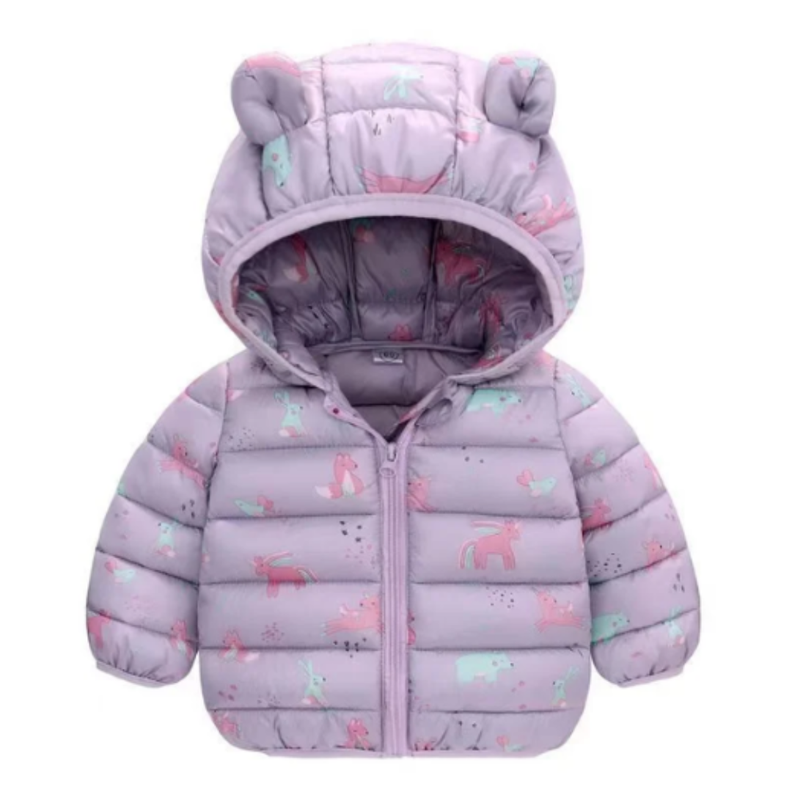 Parka Con Capucha Y Mangas Larga Niña Ponys Lila Jump Kids-0