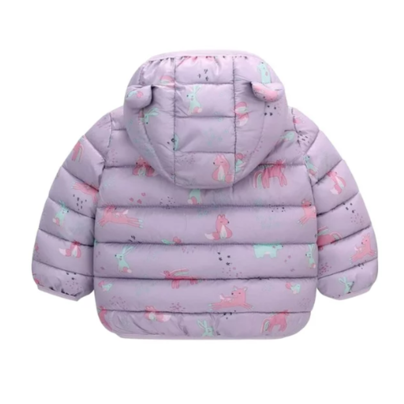 Parka Con Capucha Y Mangas Larga Niña Ponys Lila Jump Kids-1