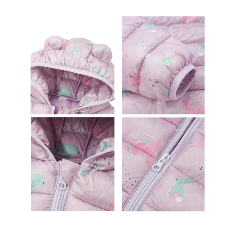 Parka Con Capucha Y Mangas Larga Niña Ponys Lila Jump Kids-2