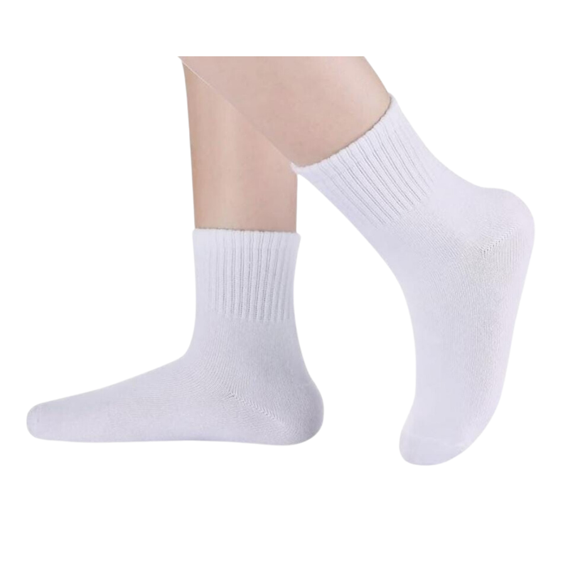 Pack 5 Calcetines de Nino Con Malla Color Blanco OMAS