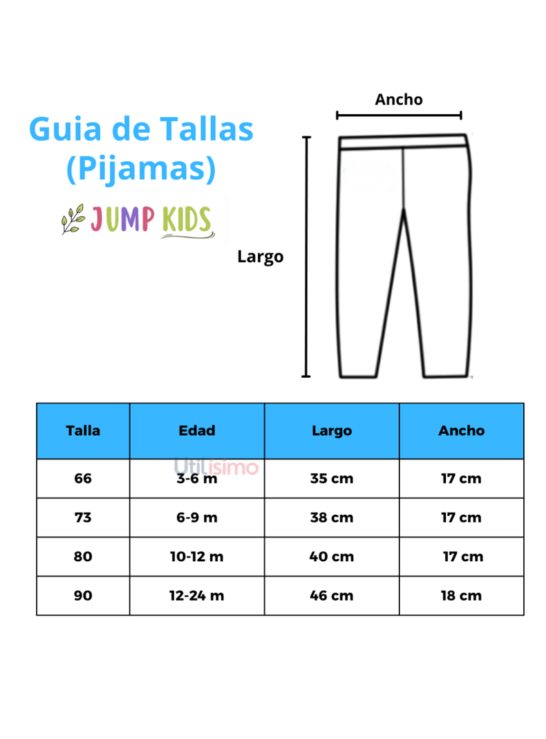 Set 2 Piezas Pijama Niño Oso Azul Jump Kids 100% Algodón-3