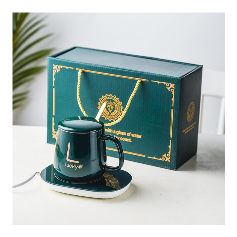 Taza Con Calentador Eléctrico 55°c Tazón + Caja De Regalo-4